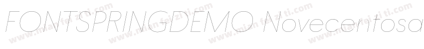FONTSPRINGDEMO NovecentosansUltraLi字体转换